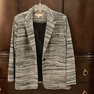 Philosophy Black and White Textured Jacket